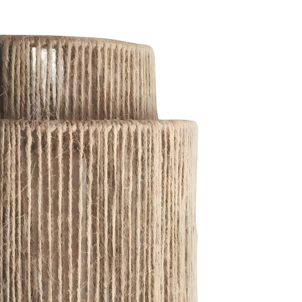 Rattan Wall Lamp With Hemp Rope Shade - Natural Light & Authentic Charm