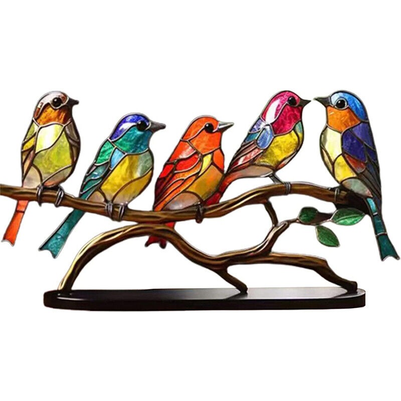 Ornamento Decorativo – Uccelli Posati Su Un Ramo