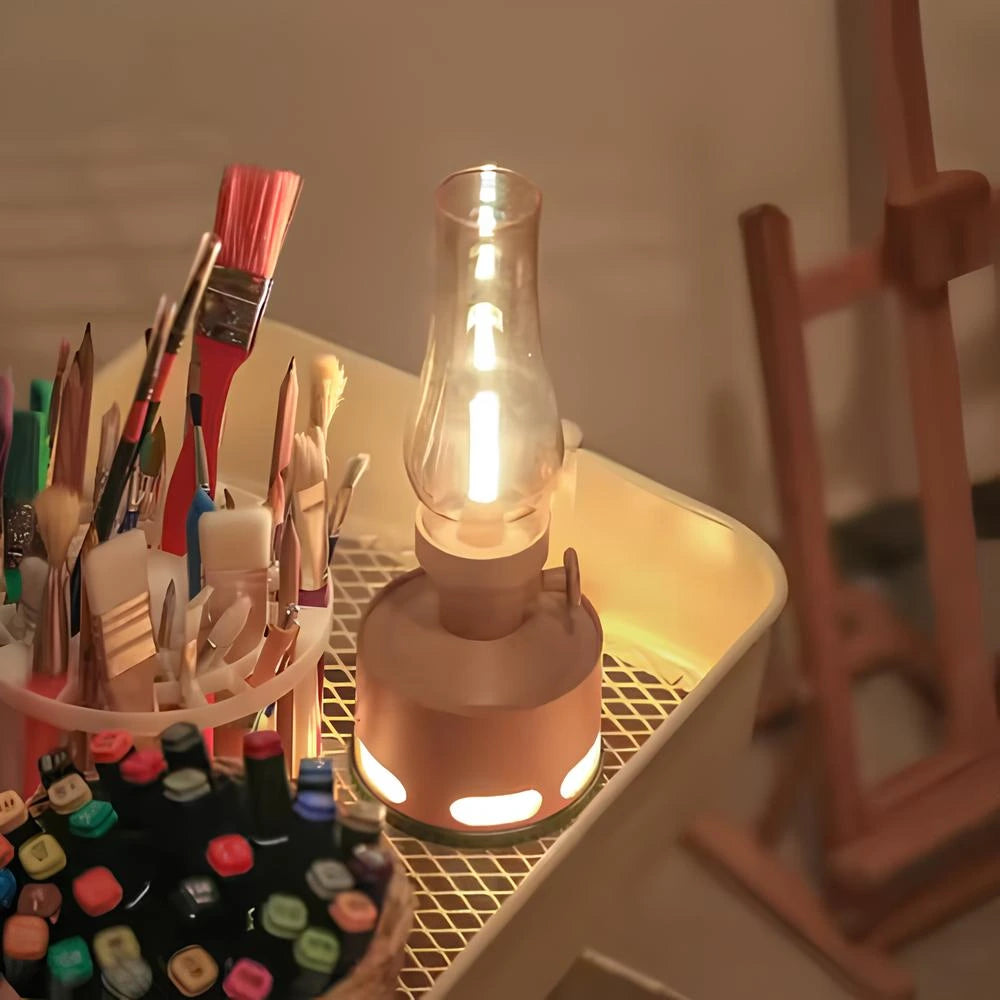 فانوس LED بأسلوب ريترو – إضاءة زخرفية أنيقة