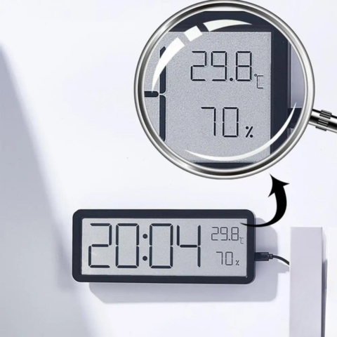 LED Digital Wall Clock – Clear Display and Integrated Sensors