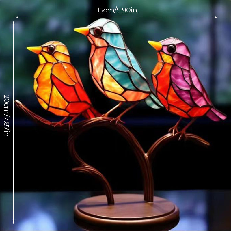 Ornamento Decorativo – Uccelli Posati Su Un Ramo