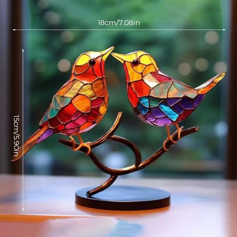 Ornamento Decorativo – Uccelli Posati Su Un Ramo