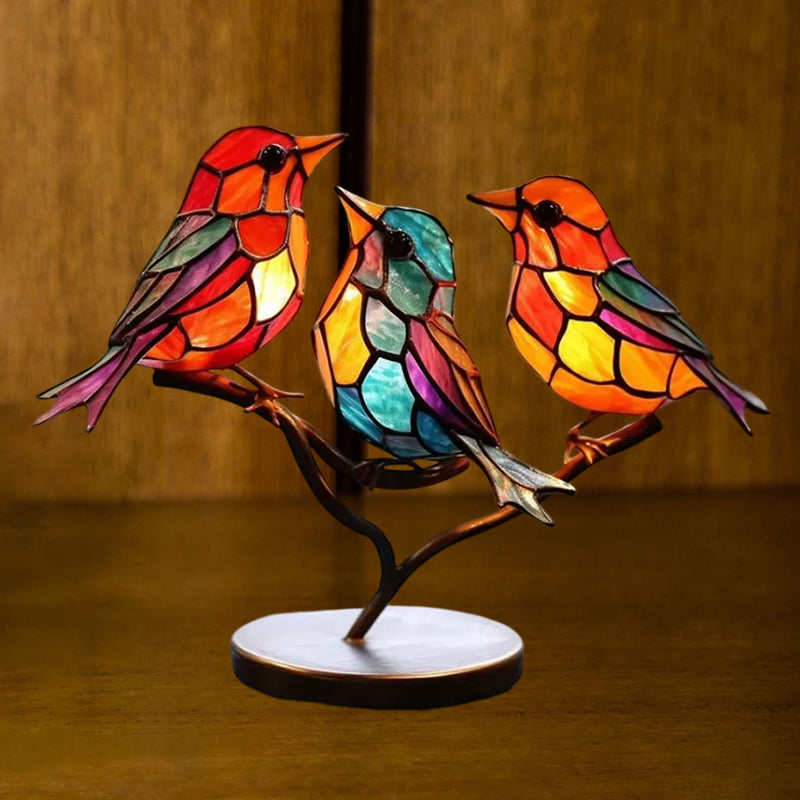 Ornamento Decorativo – Uccelli Posati Su Un Ramo