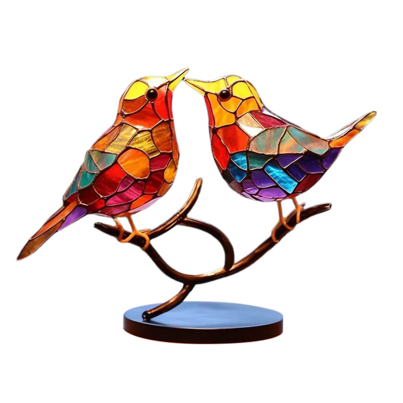 Ornamento Decorativo – Uccelli Posati Su Un Ramo