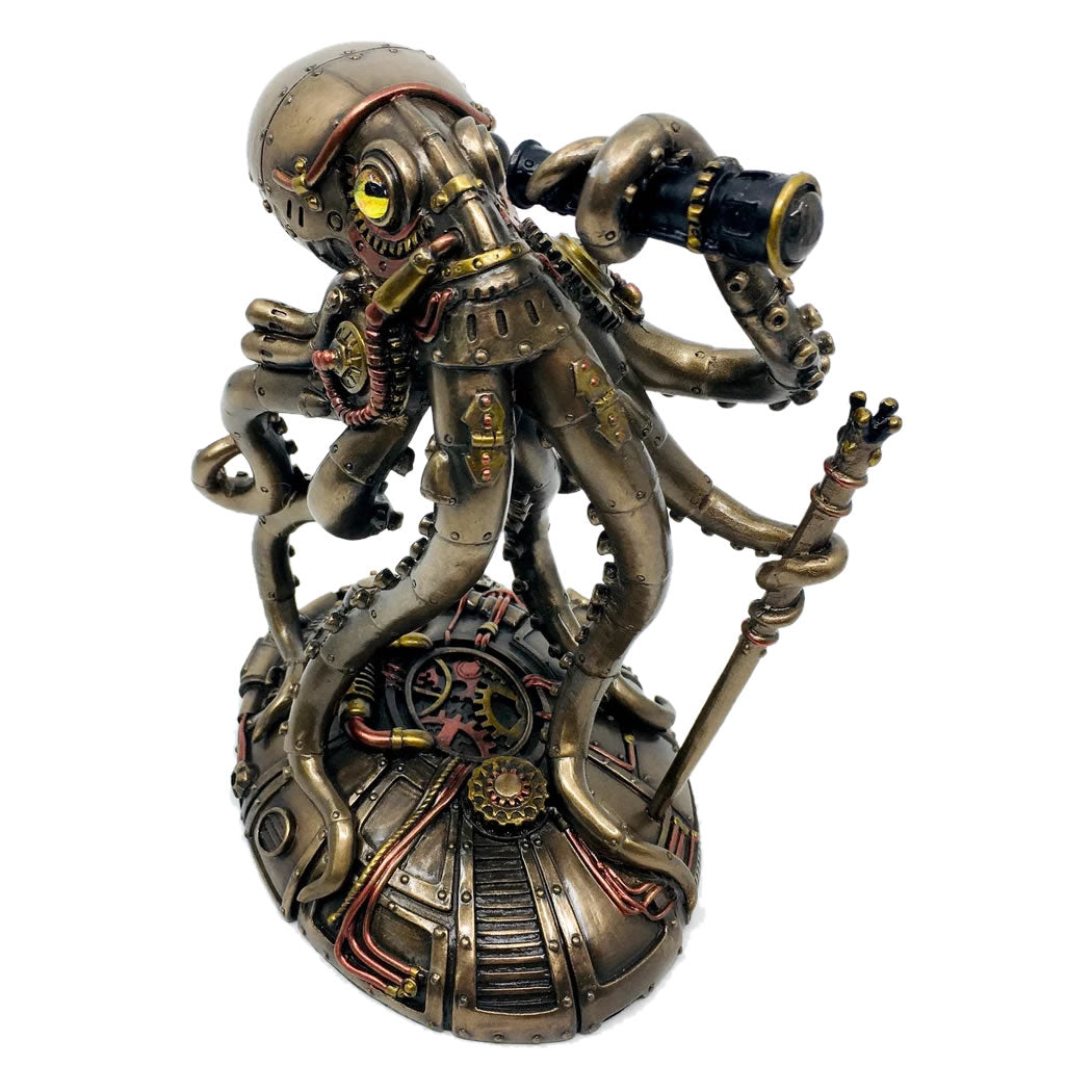 Dekorativ Blæksprutte Statue – Original Design Og Industriel Atmosfære