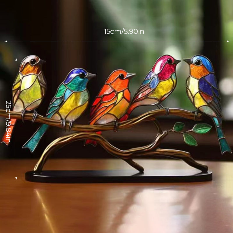 Ornamento Decorativo – Uccelli Posati Su Un Ramo