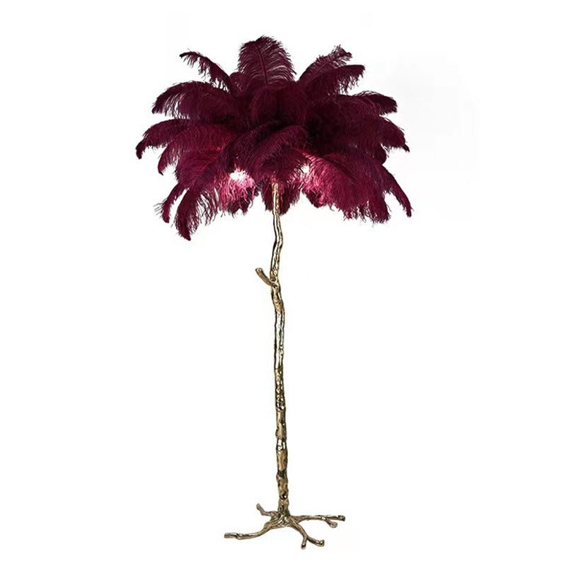 Luksus Sollampe – Elegant Fjer Skærm 