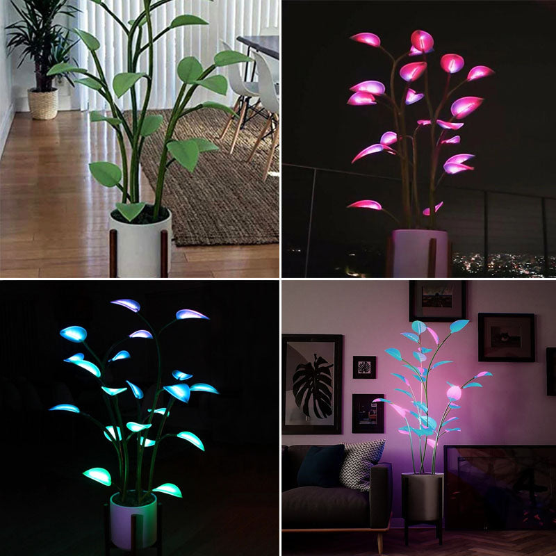 Magisk LED-lampe i planteform – Naturlig og fortryllende atmosfære 