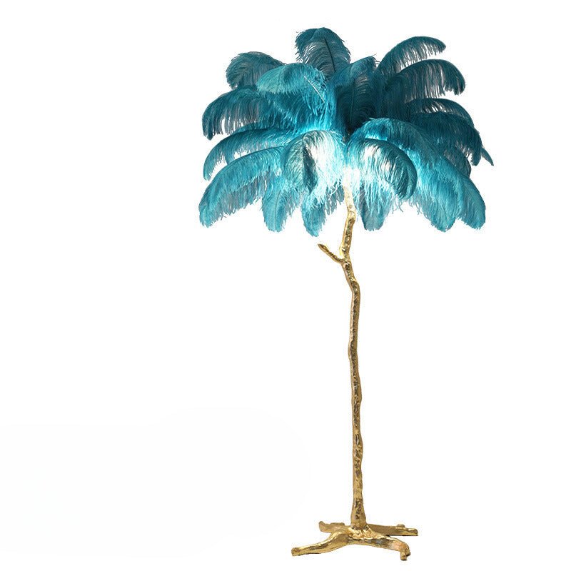 Luksus Sollampe – Elegant Fjer Skærm 