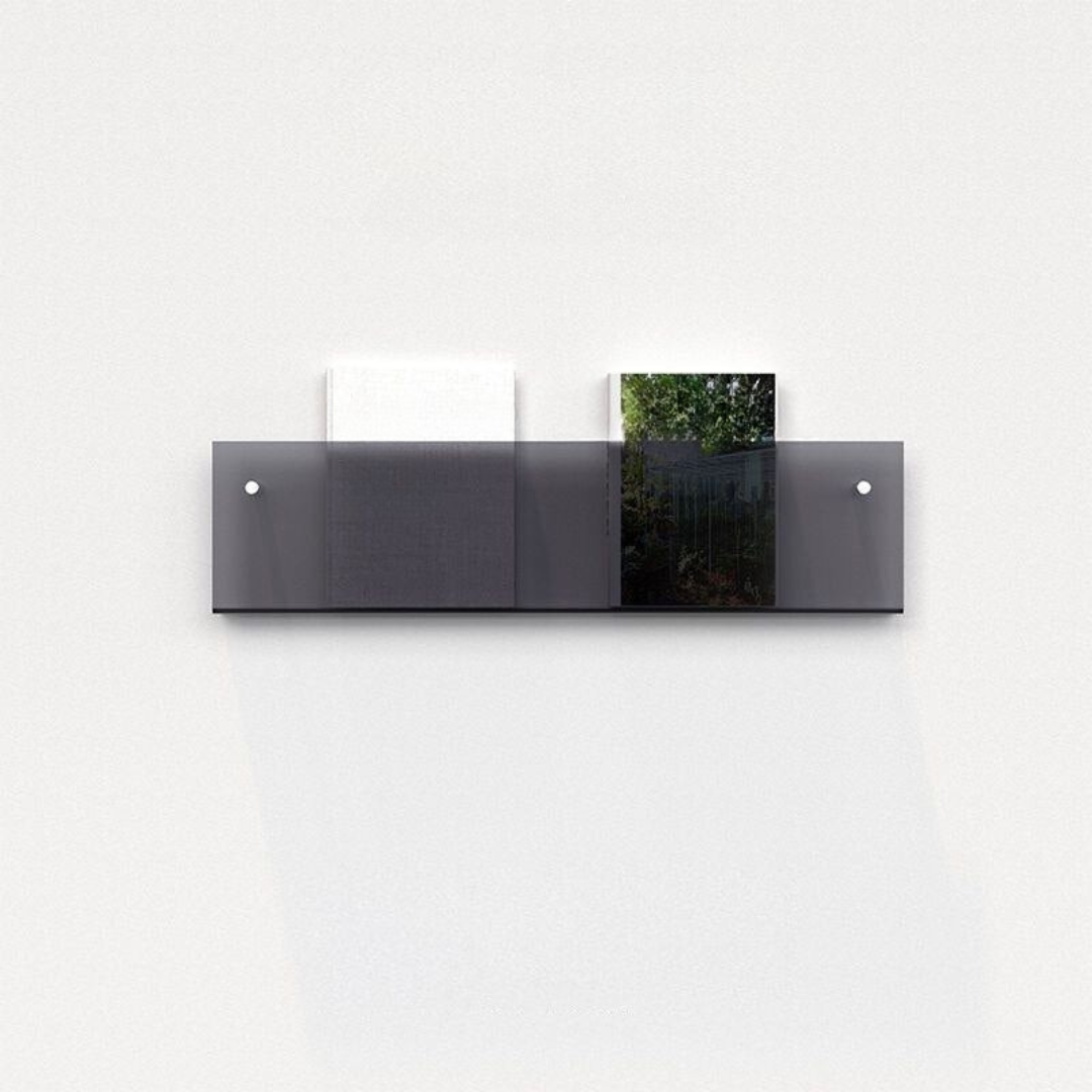Mensola Porta-Riviste Trasparente – Design Chic e Moderno 