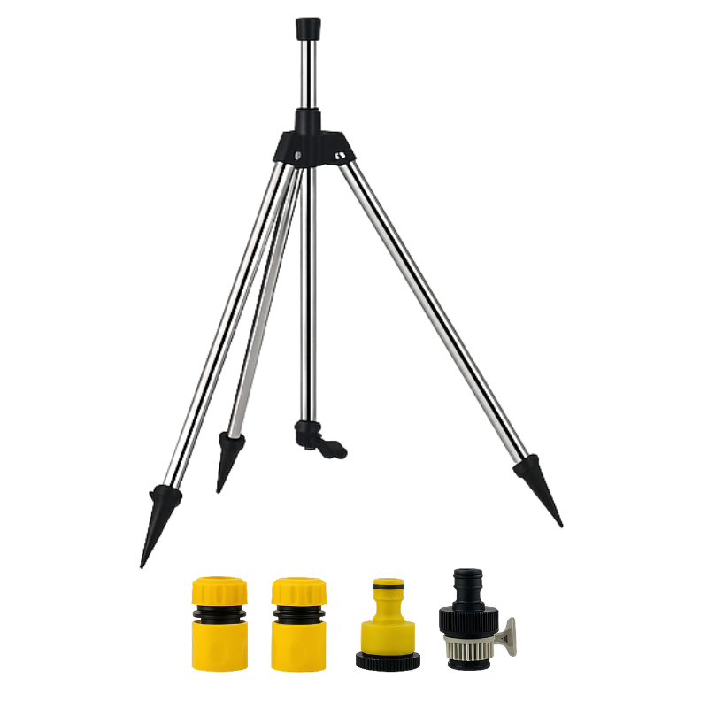 360° Rotary Sprinkler on Tripod – Adjustable and Even Watering 