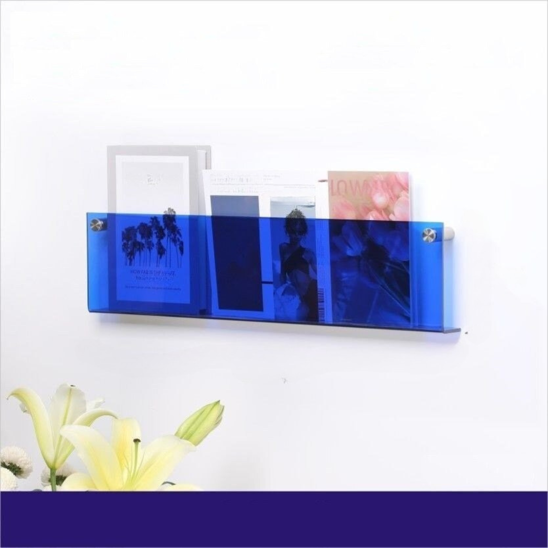 Mensola Porta-Riviste Trasparente – Design Chic e Moderno 
