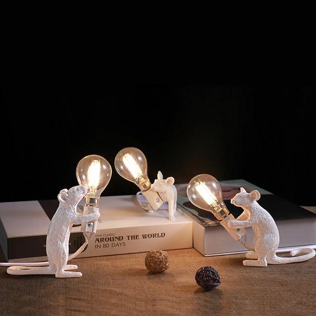 Lámpara de Mesa Ratón – Decoración Original y Iluminación de Tendencia 