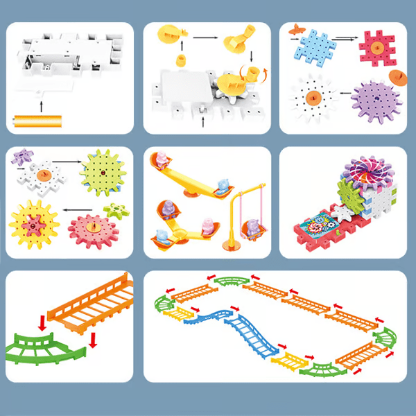 Blocchi Elettrici a Ingranaggi per Bambini: Crea e Impara 