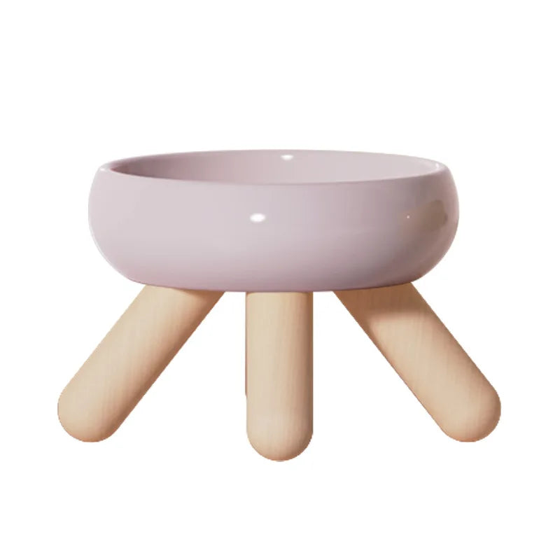 Designad upphöjd kattskål - komfort och naturlig elegans