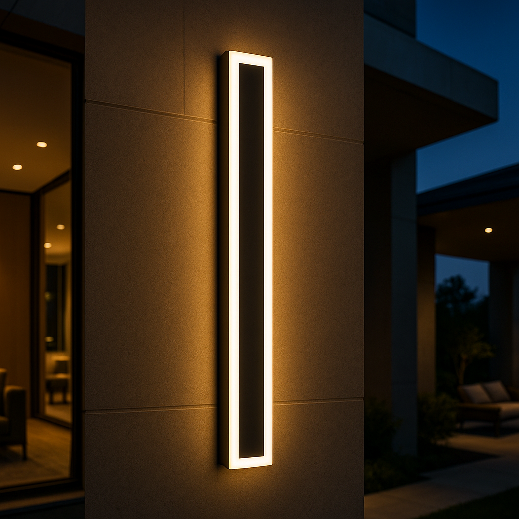 Aplique de pared exterior moderno – ideal para jardín o fachada 