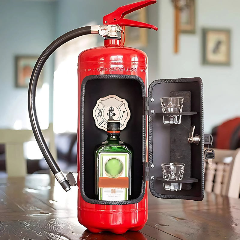 ミニバー消火器 - あなたのボトル用のユニークな収納 