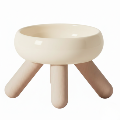 Designad upphöjd kattskål - komfort och naturlig elegans