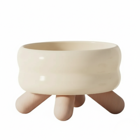 Designad upphöjd kattskål - komfort och naturlig elegans