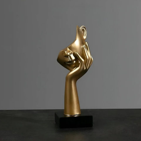 Abstraktní pryskyřicová socha - umělecká dekorace a moderní styl