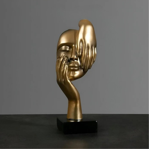 Abstraktní pryskyřicová socha - umělecká dekorace a moderní styl