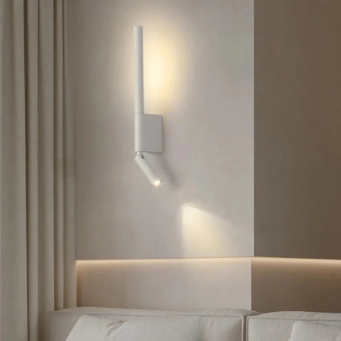 LED Vegglampe med Leselampe – Praktisk og Elegant 