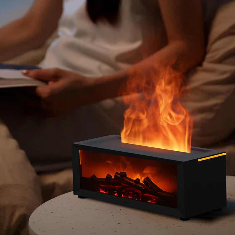 Difuzor de Arome Efect Flacără – Ambianță Caldă și Relaxantă 