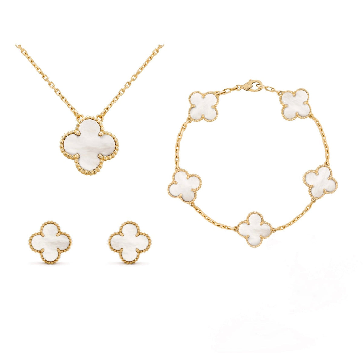 Jewelry Set – Golden Elegance in Stainless Steel 