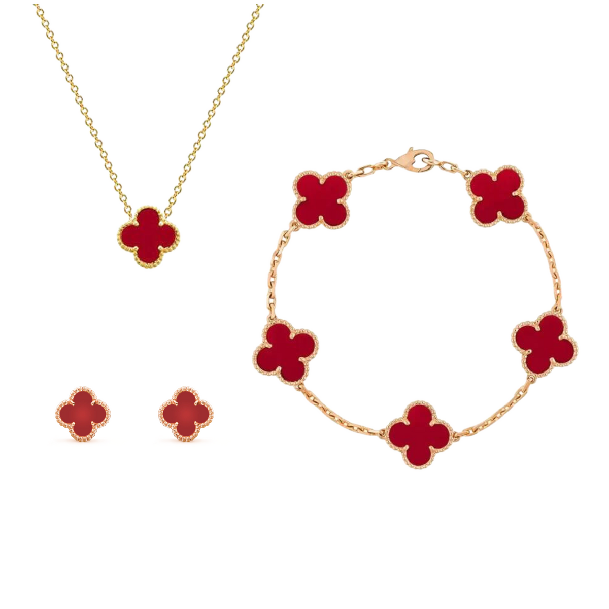Jewelry Set – Golden Elegance in Stainless Steel 
