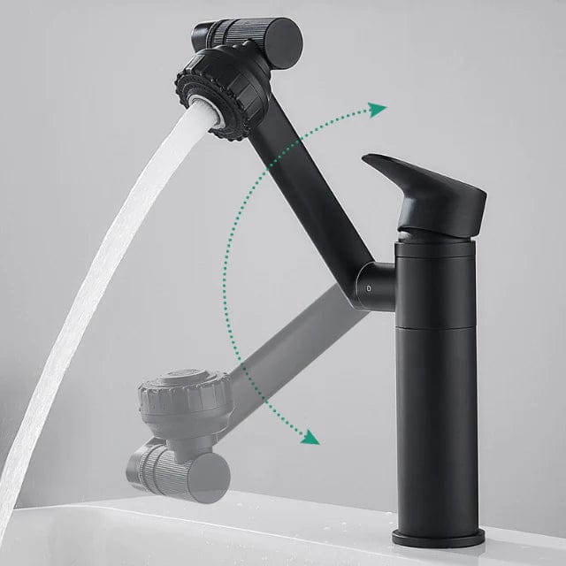 Grifo Flexible Rotativo 360° – Chorro Ajustable y Pulverización 
