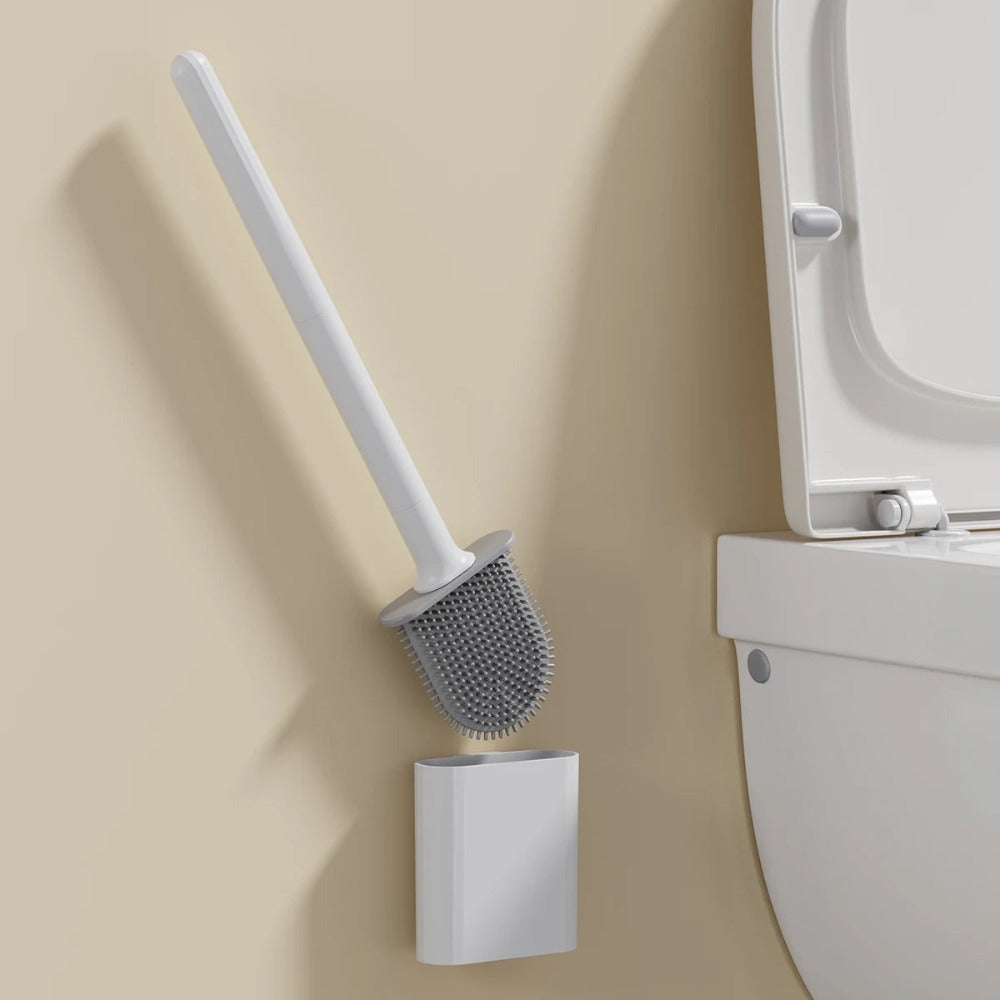 Perie De Toaletă Din Silicon Flexibil – Design Durabil Și Antibacterian 