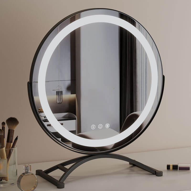 タッチ式LEDメイクミラー — モダンなデザイン＆簡単な使い方 