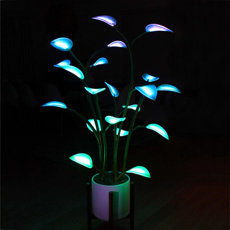 Magisk LED-lampe i planteform – Naturlig og fortryllende atmosfære 