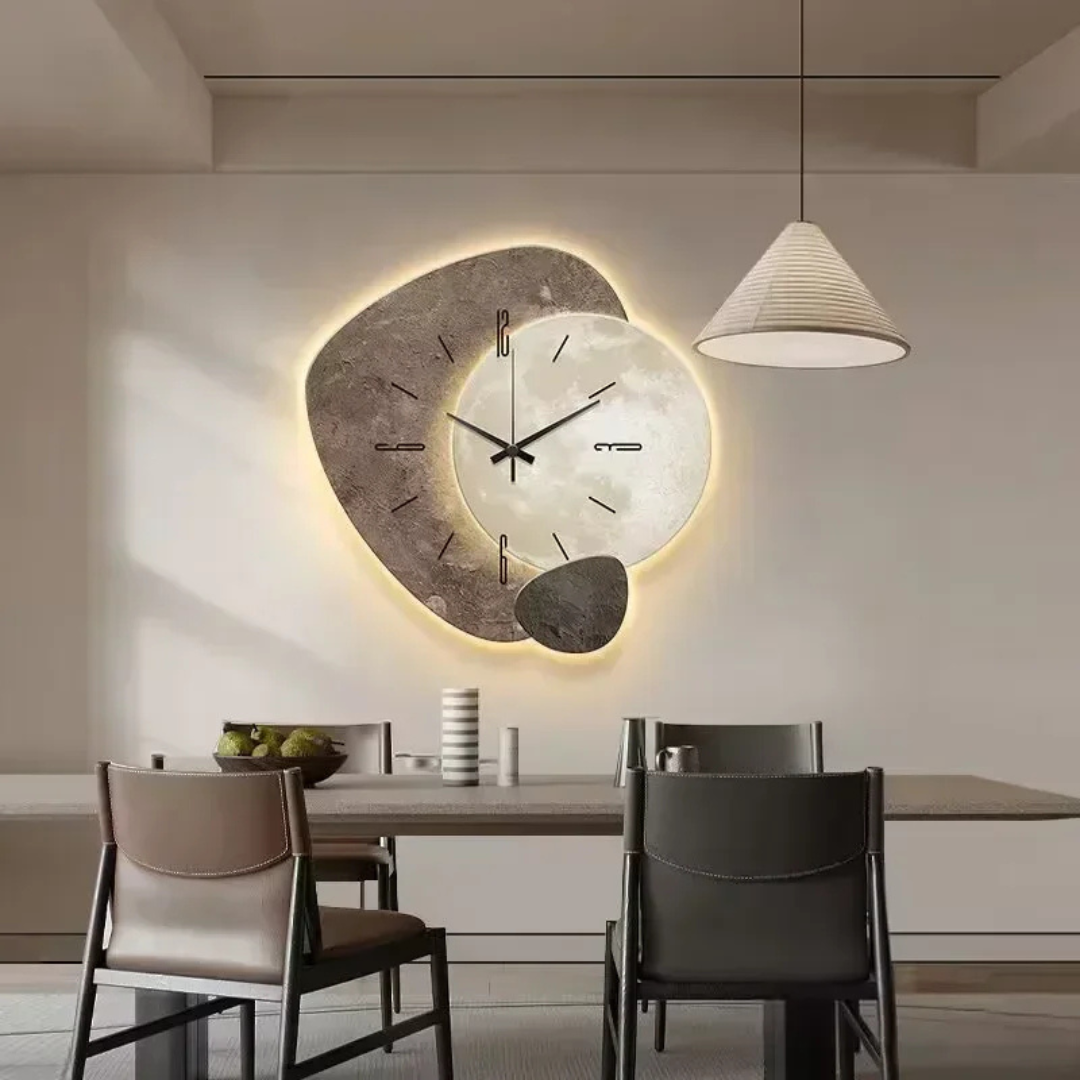 Grote Wandklok – Modern Design En Ambient LED Licht 
