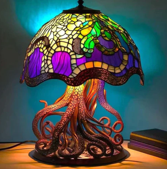 Soothing Stained Glass Lamp – Soft Light and Warm Atmosphere 