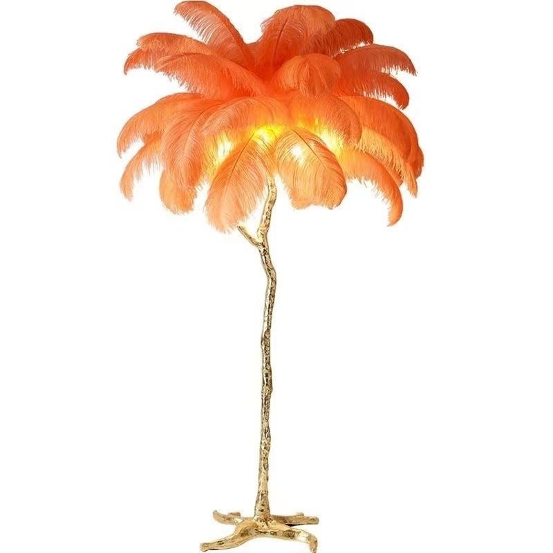 Luksus Sollampe – Elegant Fjer Skærm 